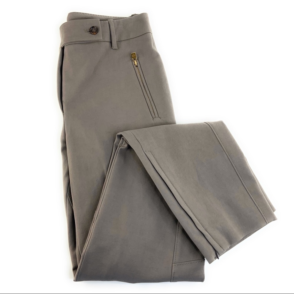 Loro Piana Beige Pants w/ Gold Zipper Details